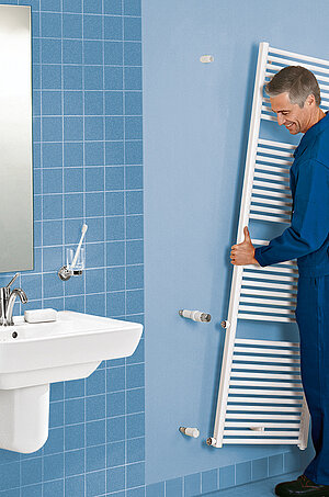 Installation einer Handtuchheizung Installation einer Handtuchheizung
